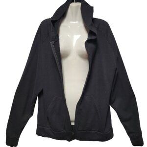 Womens Black Hoodie Size M Cotton Bamboo Comfy Hoodie with Pockets - Pre Owned